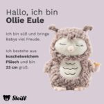 Steiff Kuscheltier Ollie Eule, Süßes Stofftier, , Mädchen & Babys ab 0 Monaten, Friends, Plüschtier 23 cm, Beige – Bild 6