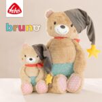 Fehn Kuscheltier Bär Bruno – Weicher Teddybär für Neugeborene als Einschlafhilfe - Stofftier zum , Fühlen – Bild 2