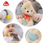 Fehn Kuscheltier Bär Bruno – Weicher Teddybär für Neugeborene als Einschlafhilfe - Stofftier zum , Fühlen – Bild 4