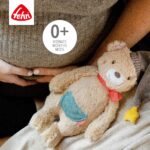 Fehn Kuscheltier Bär Bruno – Weicher Teddybär für Neugeborene als Einschlafhilfe - Stofftier zum , Fühlen – Bild 5